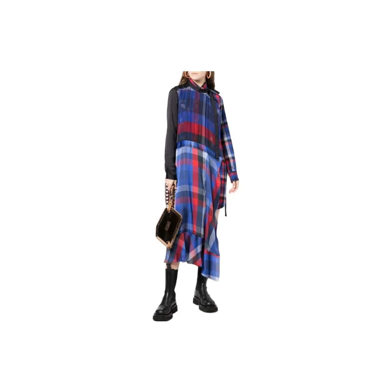 Sacai Long-Sleeved Dresses Women's Multicolor-1