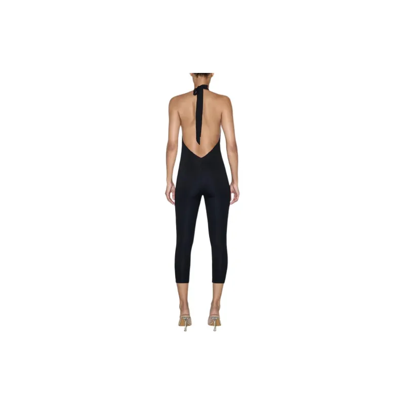Khy SS24 DROP 009 Smooth Stretch Capri Catsuit Jumpsuit Women's Black-3