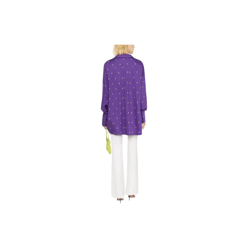 The Attico All Over Patterned Button Up Shirt-3