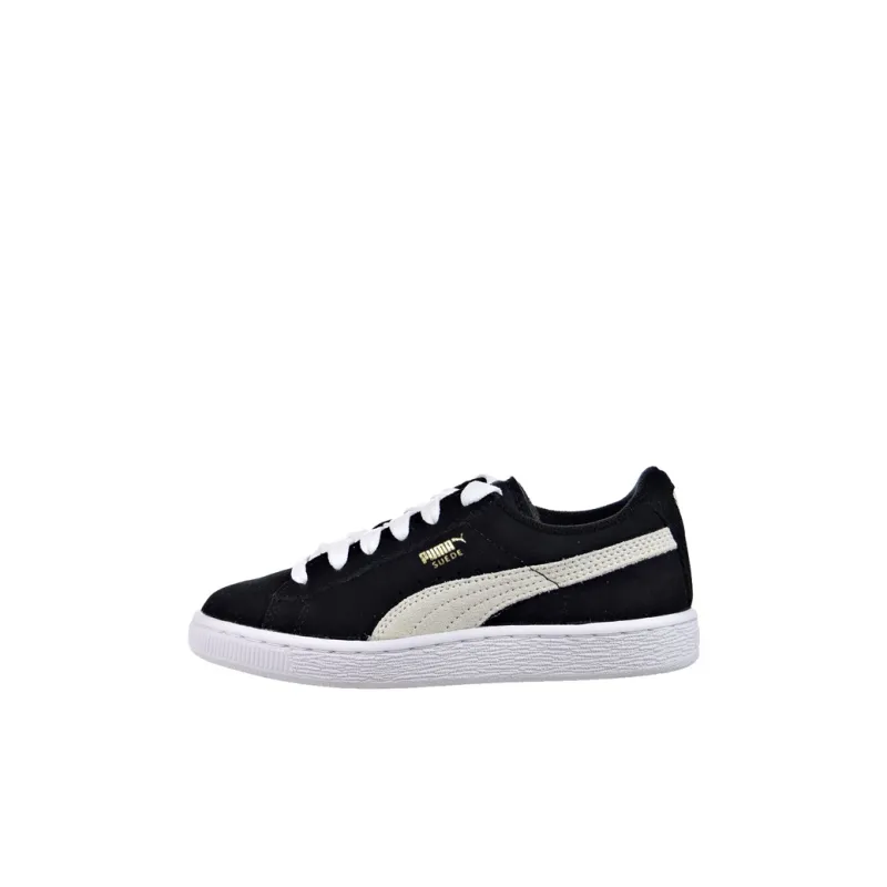 Puma Suede Jr 'Black White'-0