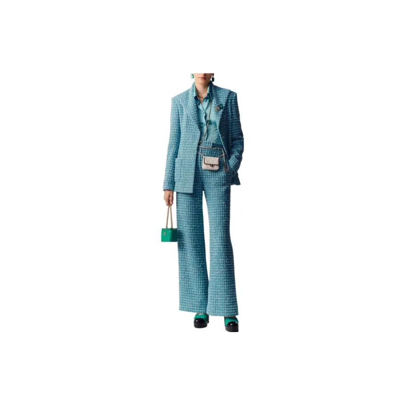 CHANEL Casual Pants Women's Blue-1