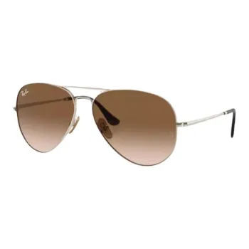 RayBan Titanium Aviator Sunglasses Unisex Gold