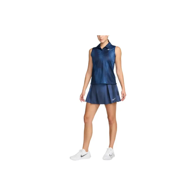 Nike AdvantageDri-Fit Women's Printed Tennis Skirt Casual Short Skirts Women's Enigmatic Marine Blue-2