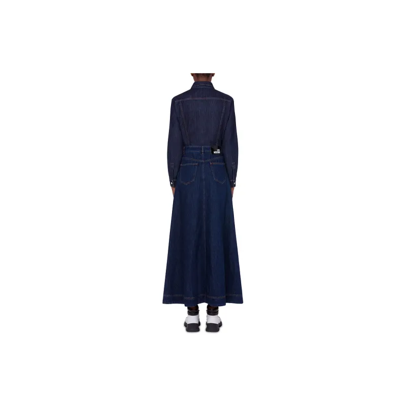 MOSCHINO Denim Short Skirts Women's Dark Blue-2