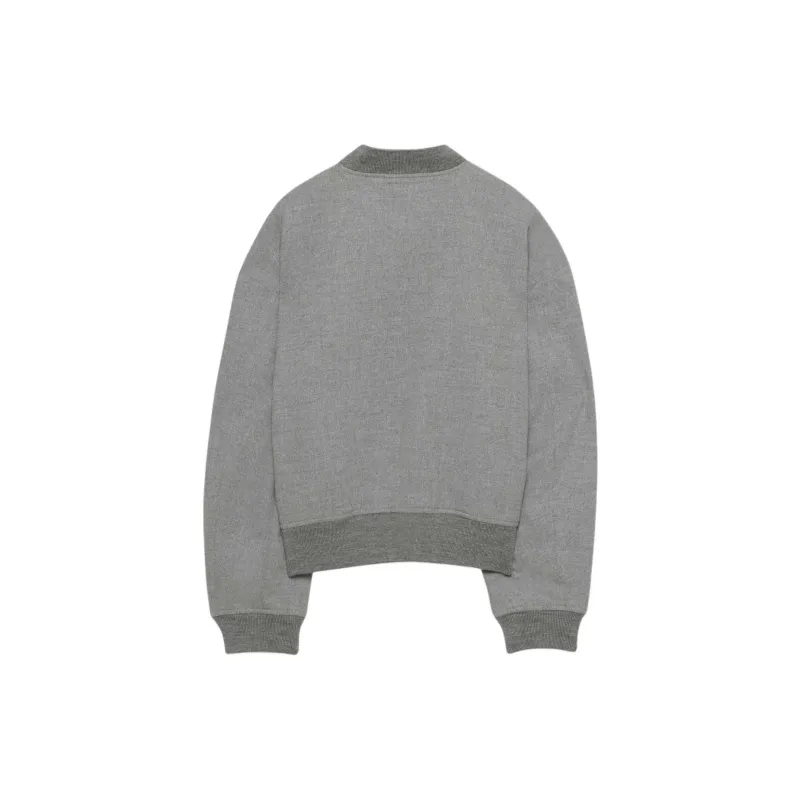 ARITZIA The Group By Babaton Translation Bomber Jackets Coats Women's Heather Light Grey/Heather Light Gray-1