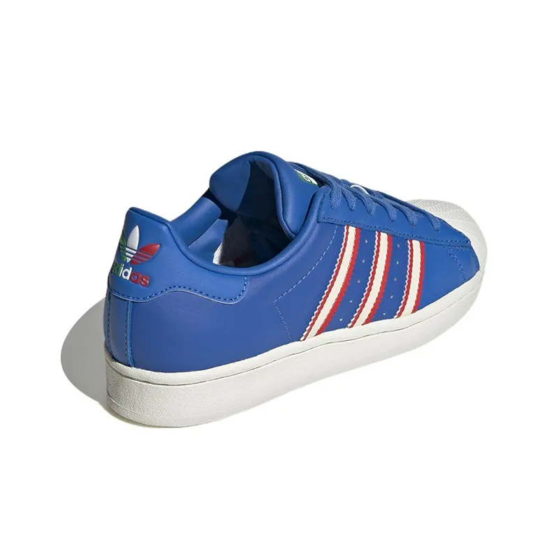 Adidas Superstar Bright Royal Off White Red GS-3