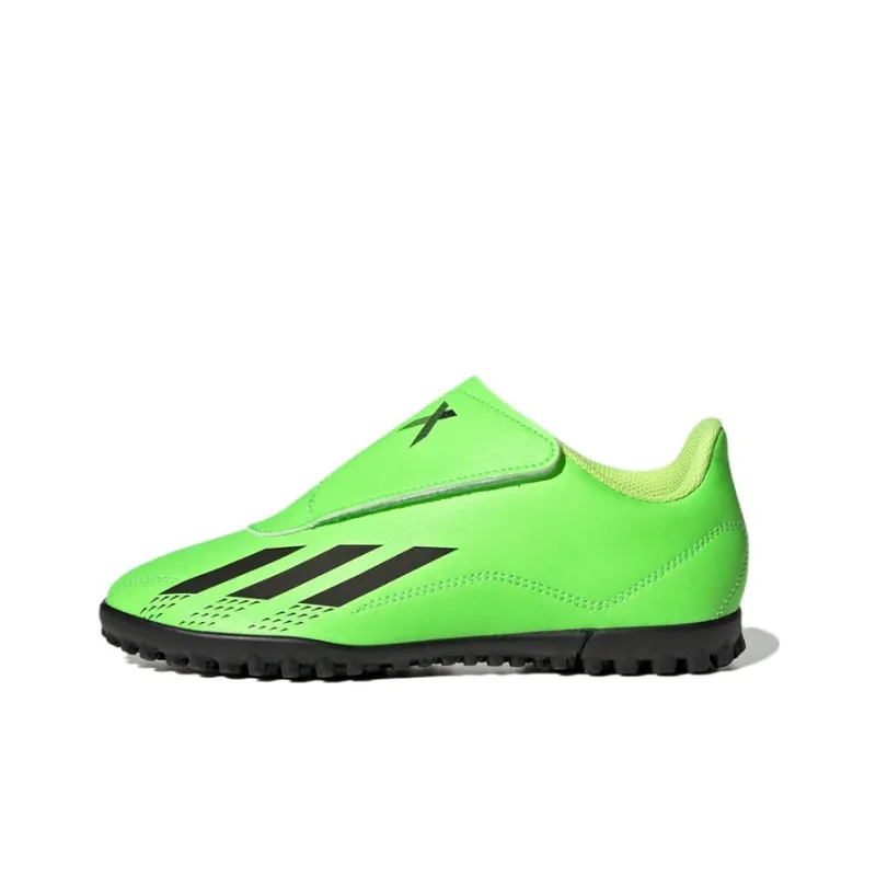 Adidas X SPEEDPORTAL.4 Abrasion Resistant Low Top Kids' Soccer Shoes Neon Green Teenagers-0