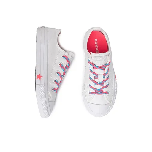 Converse All Star Series Low-Top Skateboard Shoes White Children Aged 3-7 Years Old-4