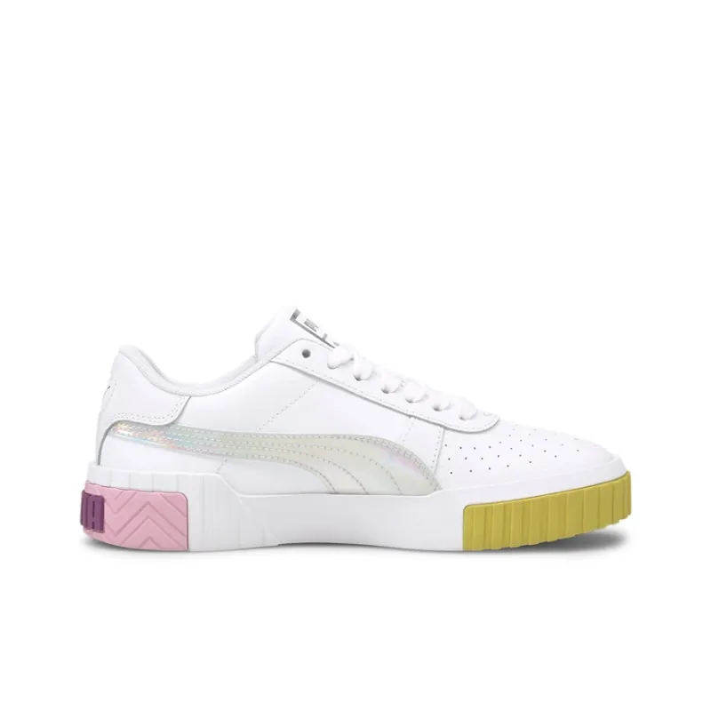 PUMA Cali Series Bubbles Jr Low-Top Kids' Skateboarding Shoes White Pink Yellow Teenagers-1