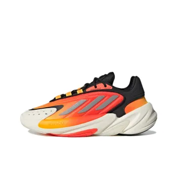 Adidas Originals Ozelia Cushioned Slip Resistant Abrasion Resistant Low Top Chunky Sneakers Black Orange Teenagers
