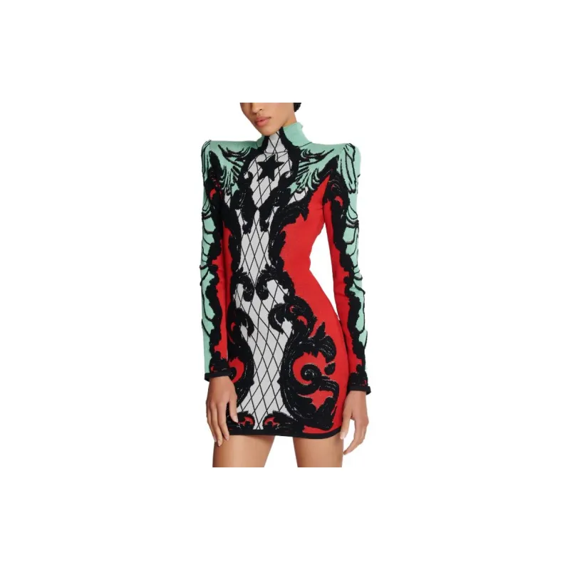 BALMAIN Baroque Jacquard Minidress-5
