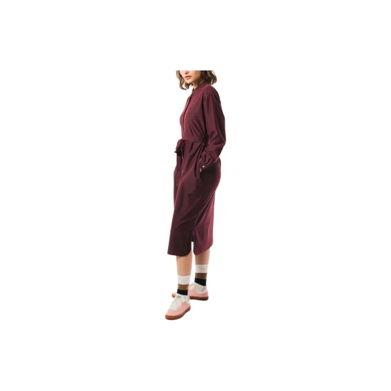 LACOSTE Long-Sleeved Dresses Women's Fuchsia-4