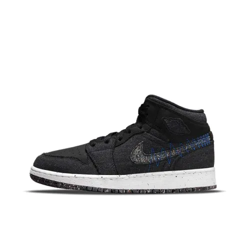 Jordan 1 Mid SE Crater Black GS