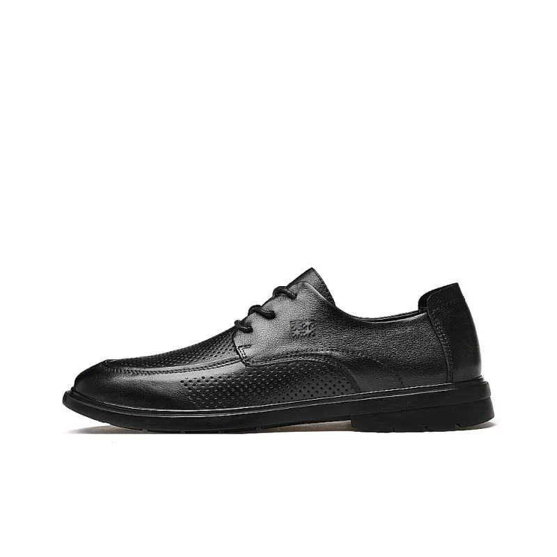 Mulinsen Men's Casual Shoes Men Low Top Black/Black Cut Out-8