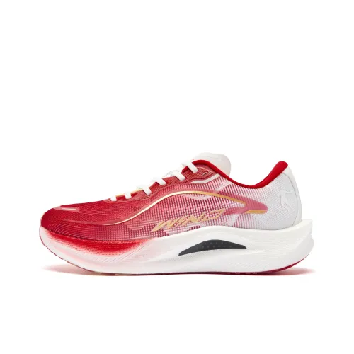 QIAODAN Strong Winds 2.0 Running Shoes Men Low-Top Tomato Red Jordan White