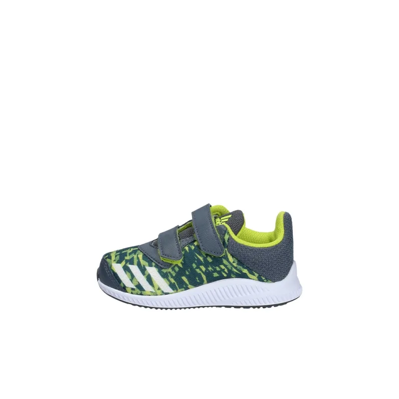Adidas Fortarun Abrasion-Resistant Low-Top Toddler Shoes Gray Green Infant And Toddler-0