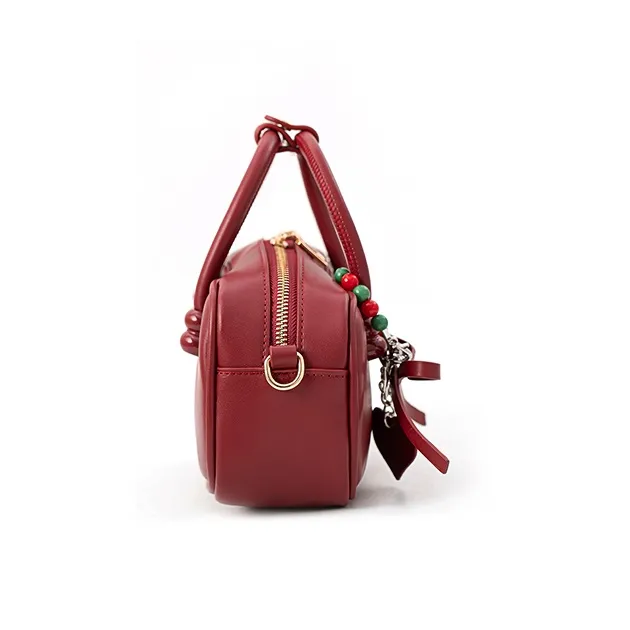 Vigno Synthetic Leather Handbag Crossbody Bag Regular Women's Red-2