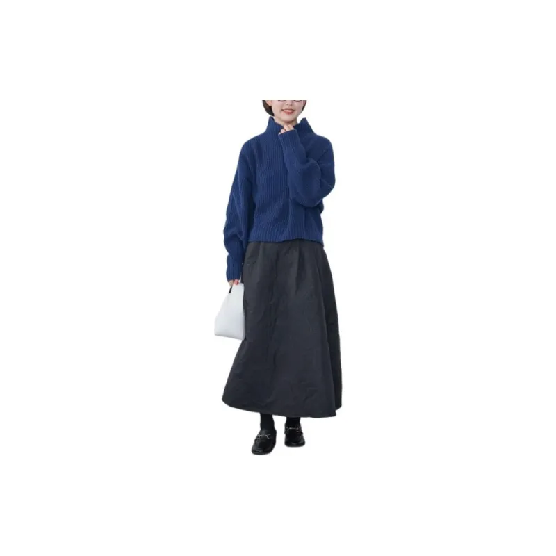 Beams Casual Long Skirts Women's Black-1