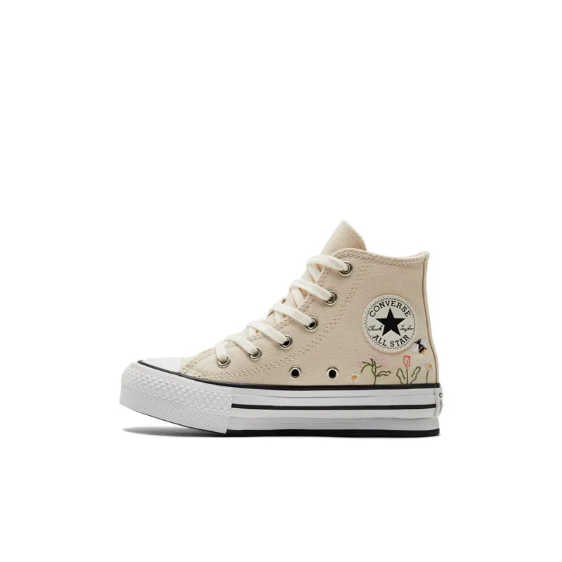 Converse Chuck Taylor All Star   Lift Platform High PS 'Floral Embroidery - Natural Ivory'-0