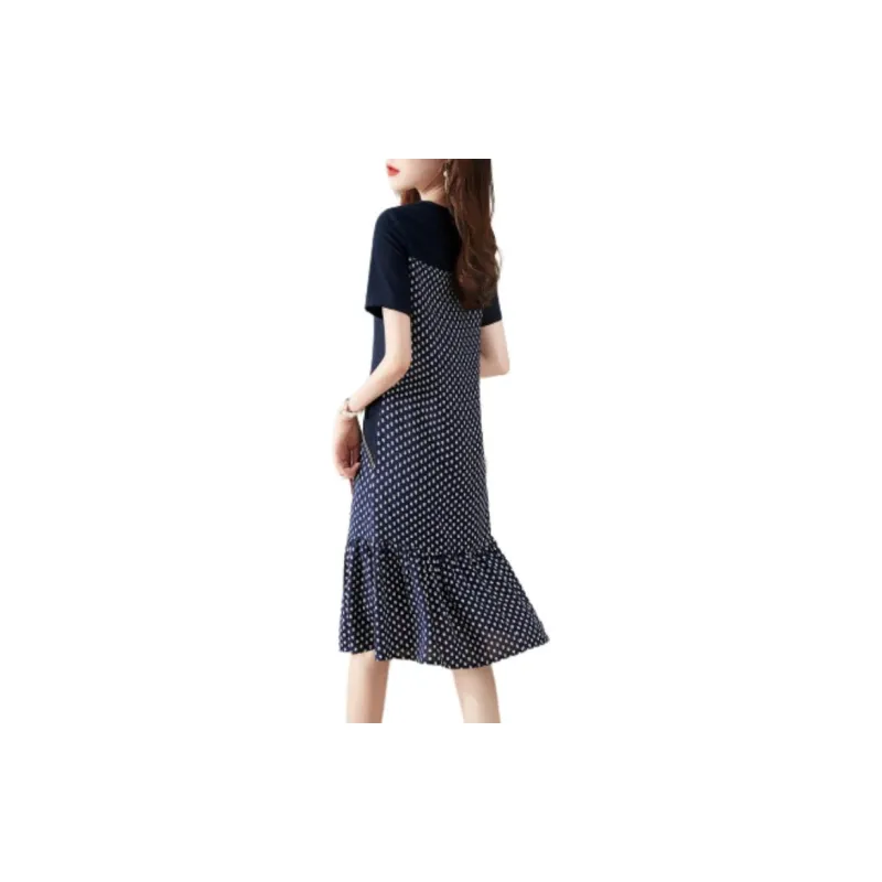 XWI Short Sleeved Dress Women's Navy Blue-1