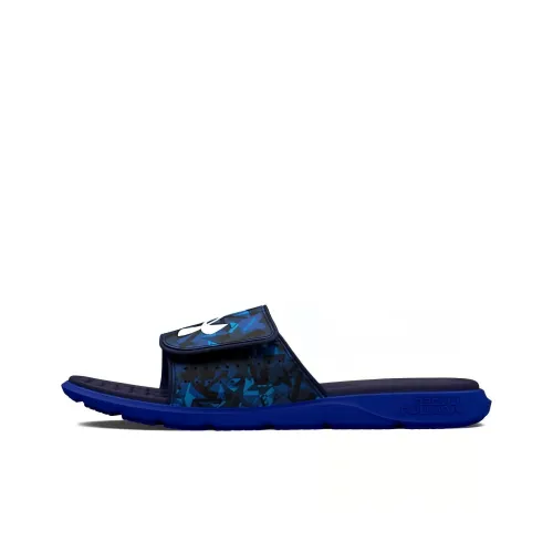 Under Armour Graphic Strap Slides 'Color Splash Petrol Blue'