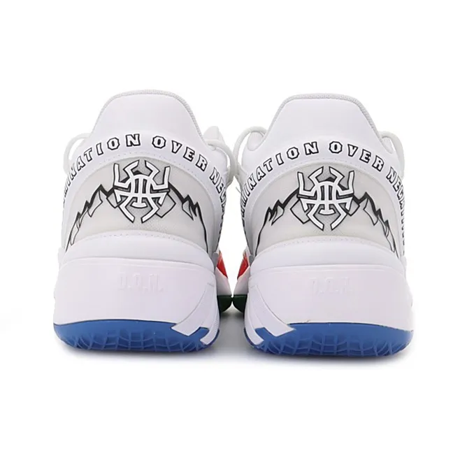 Adidas D.O.N. Issue #2 Abrasion Resistant Breathable Low Top Basketball Shoes White Teenagers-4