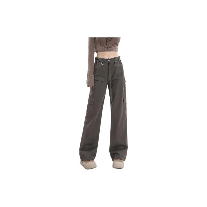 Kazakhstan Casual Pants Women's Gray Brown-1