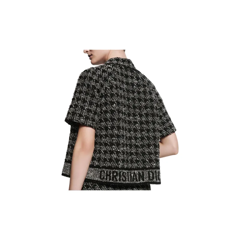 DIOR Cropped Coats Women's Black-3