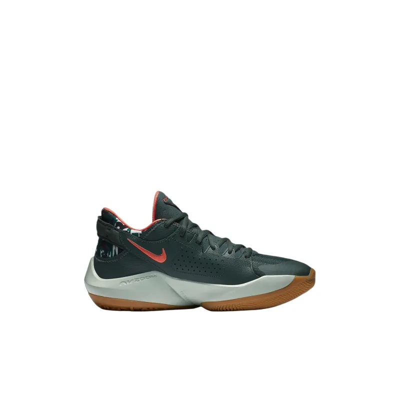 Nike Freak 2 Slip Resistant Shock Absorbers Low Top Children's Basketball Shoes Green White Children Aged 3 7 Years Old-1