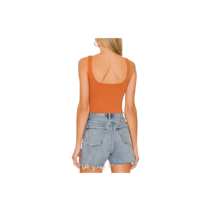 FREE PEOPLE Tank Tops Women's Orange-2
