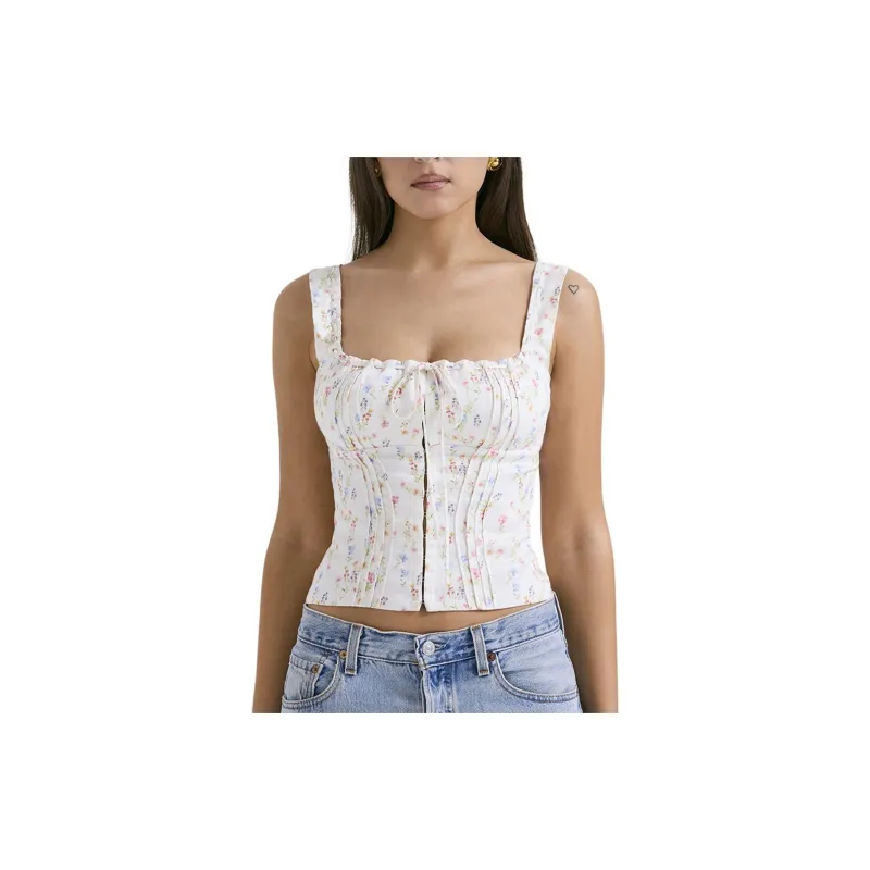 HOUSE OF CB CHICCA Tank Top Women's WHITE/White-2