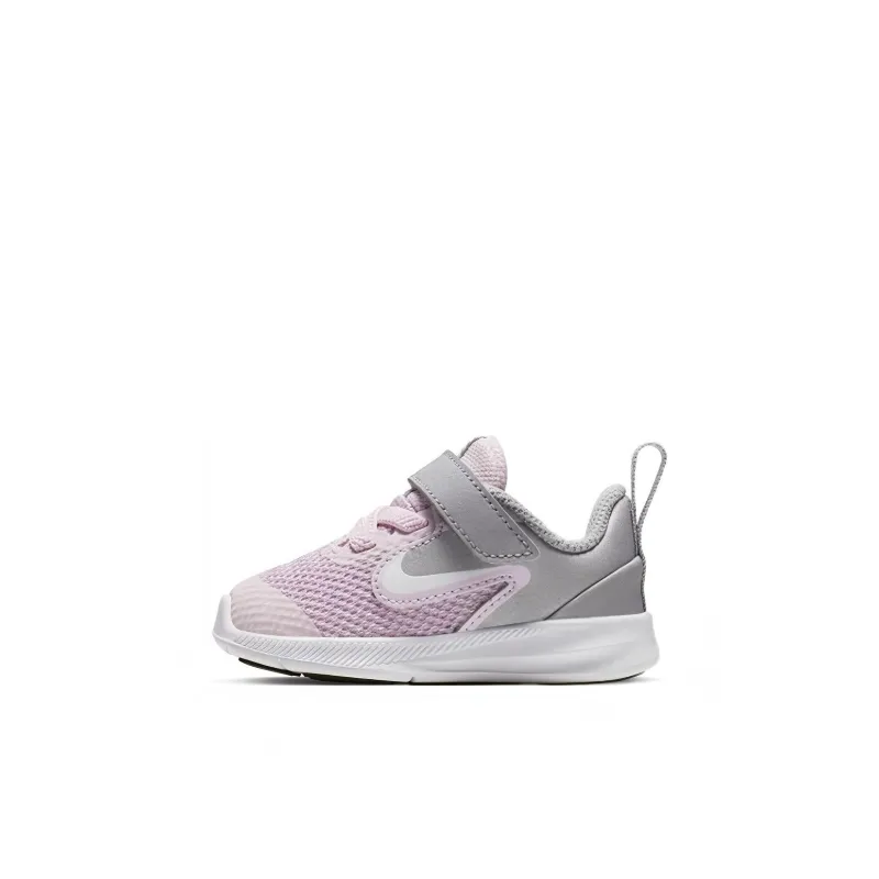 Nike Downshifter 9 Slip-Resistant Cushioning Wear-Resistant Low-Top Running Shoes Pink Gray Infant And Toddler-0