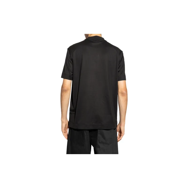 EMPORIO ARMANI Lyocell blend Jersey T shirt With A Flocked Logo-2