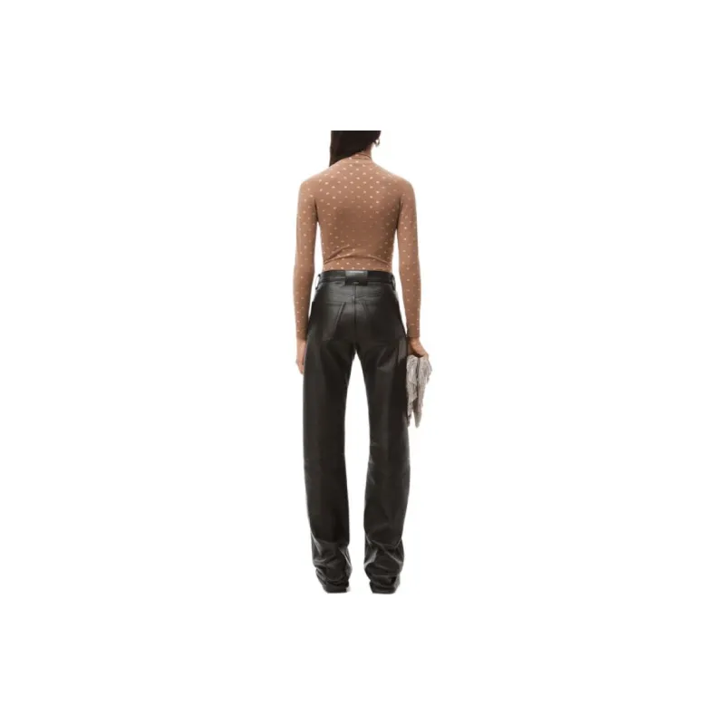 Alexander Wang Allover Logo Embellished Turtleneck Top-2