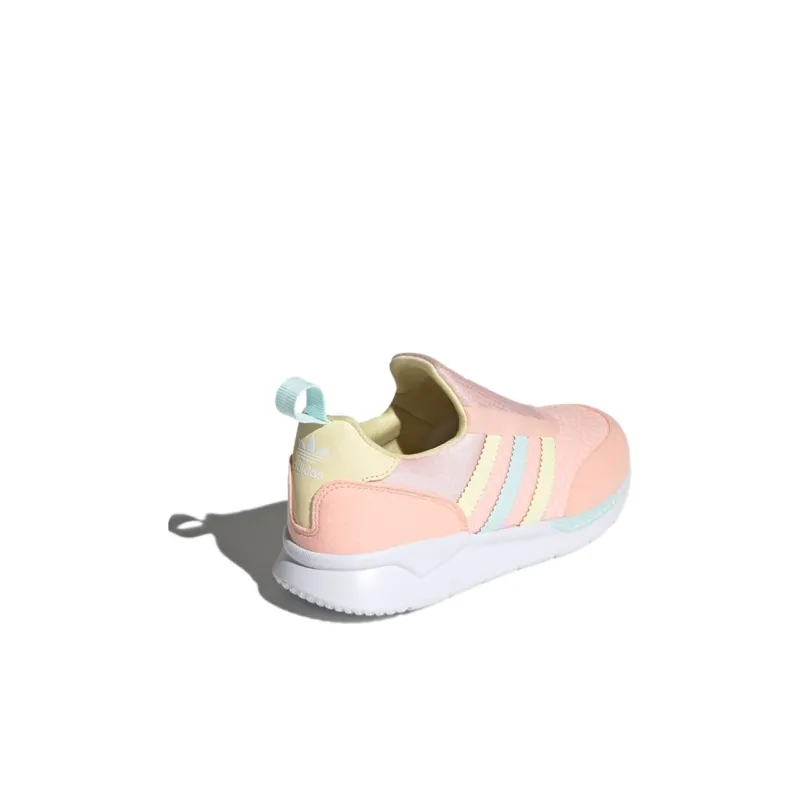 Adidas Originals ZX 360 Abrasion Resistant Sports Casual Shoes Pink Children Aged 3 7 Years Old-3