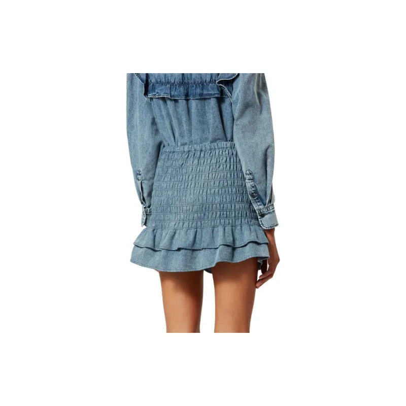 ISABEL MARANT FW23 Denim Short Skirts Women's Blue-1