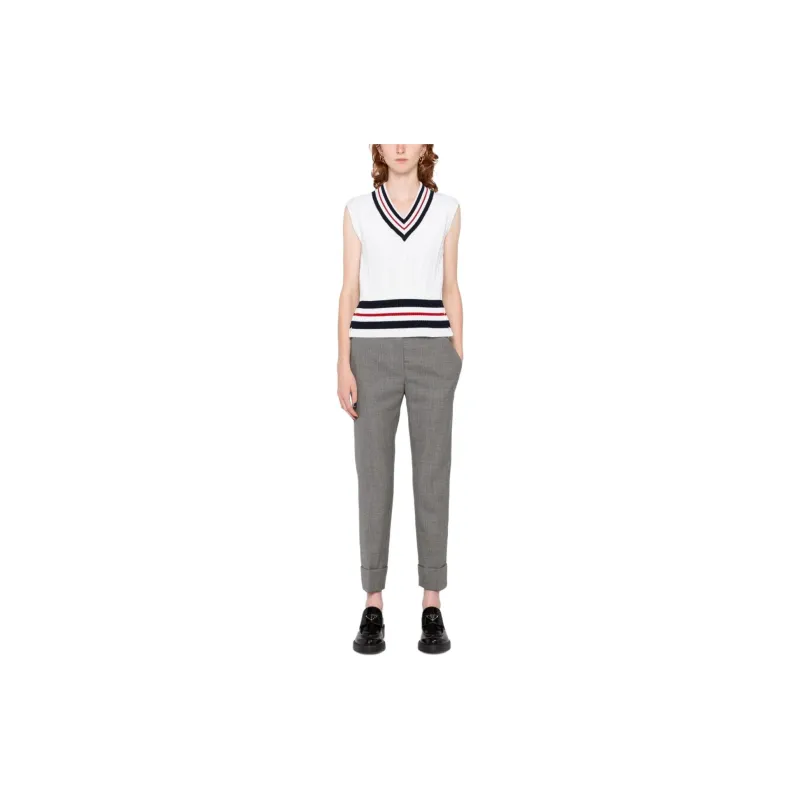 THOM BROWNE Cropped Tailored Trousers-1