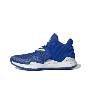 Adidas Deep Threat Primeblue J Wear Resistant Low Top Children's Basketball Shoes Blue Teenagers
