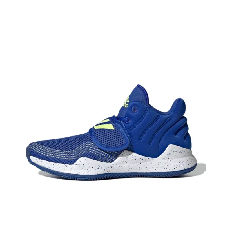 Adidas Deep Threat Primeblue J Abrasion Resistant Low Top Children's Basketball Shoes Blue Teenagers-0