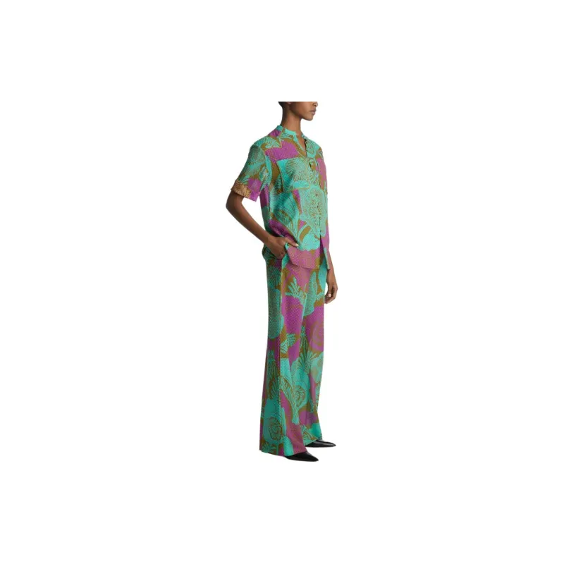 St. John Floral print Wide leg Trousers-3