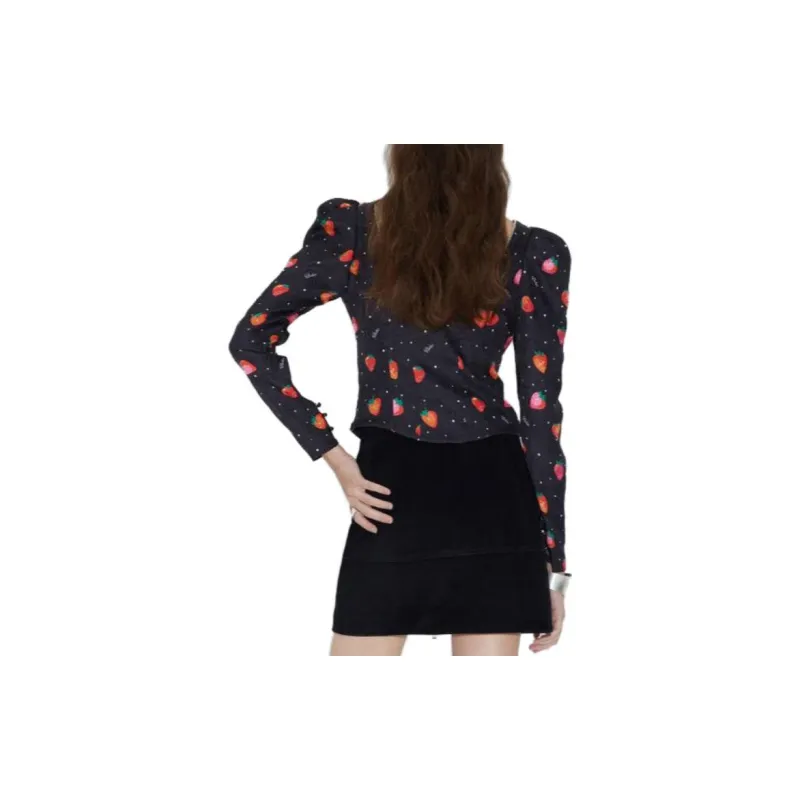 Bebe Crop Tops Women's Floral Black-2