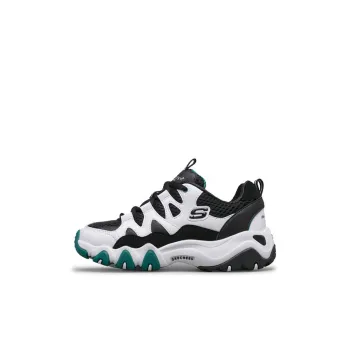 Skechers D'LITES Series 2.0 Cushioned Slip Resistant Low Top Sports Casual Shoes White Green Kids'