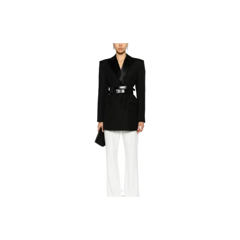 Alexander McQueen High Waist Flared Tailored Trousers-1
