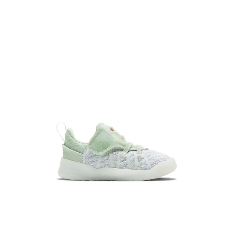 Nike Lebron 18 NRG Slip-Resistant Cushioning Wear-Resistant Basketball Shoes White Green Gray Infant And Toddler-1