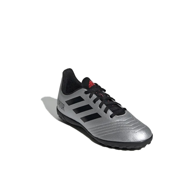 Adidas Predator19.4 Anti Slip Wear Resistant Low Top Kids' Soccer Shoes Silver Black Children Aged 3 7 Years Old-2
