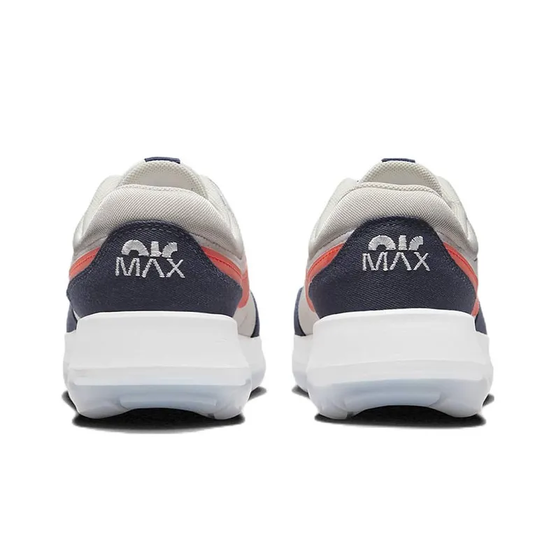 Nike Air Max Motif Cushioning, Slip Resistant, And Abrasion Resistant Low Top Kids' Running Shoes Blue Orange Teenagers-3