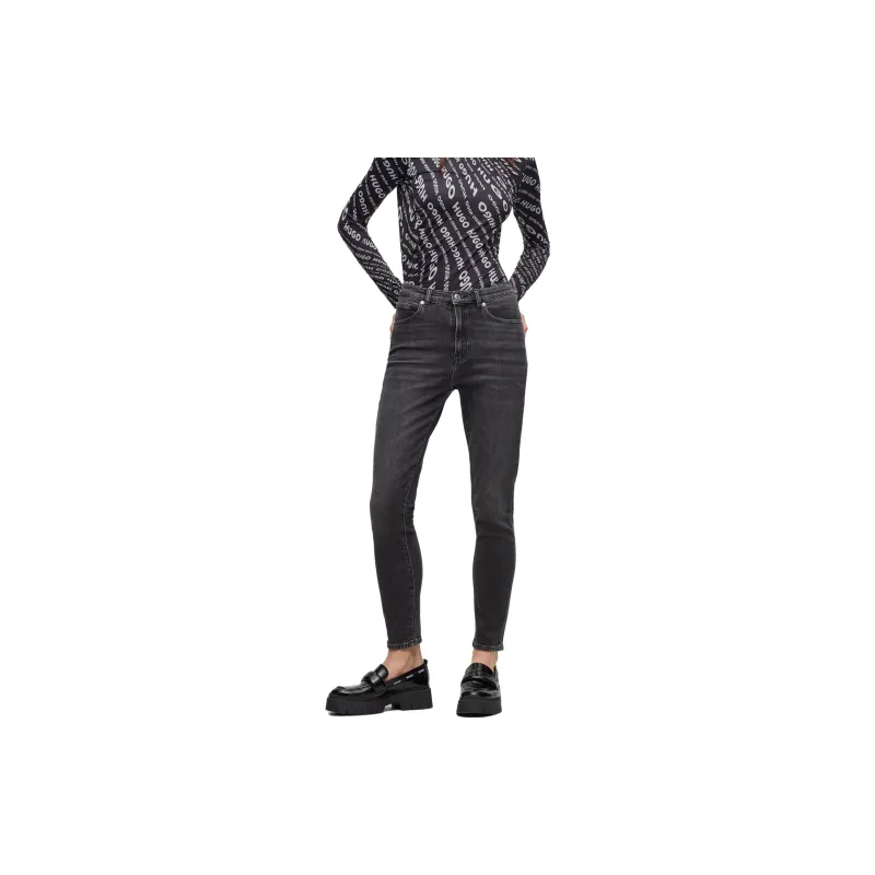 HUGO BOSS Slim Fit Jeans In Black Stretch Denim Jeans Women's Black-2