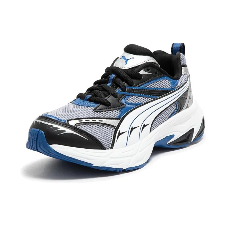 PUMA Morphic JR Anti Slip Wear Resistant Kids Lifestyle Shoes Blue Gray Black Teenagers-2