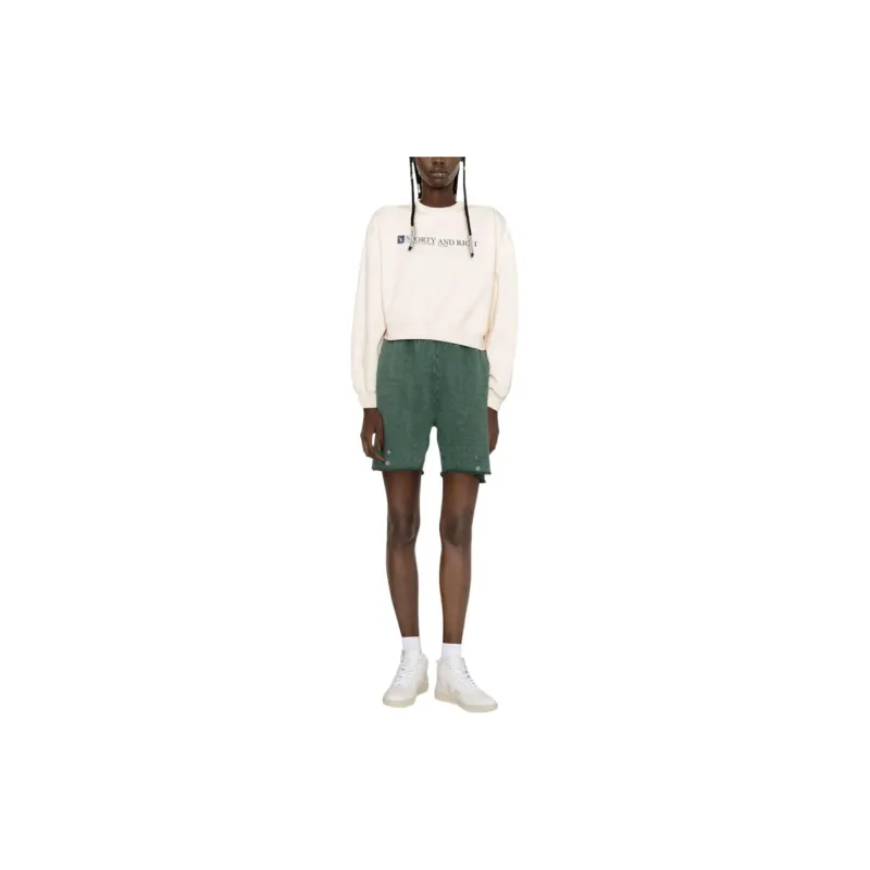 SPORTY & RICH Logo print Cropped Sweatshirt-1