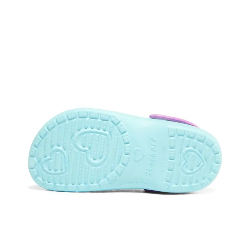 Skechers Foamies Heart Charmer Slip-Resistant Children's Sandals Blue Multicolor Teenagers-4